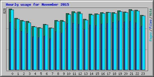 Hourly usage for November 2015