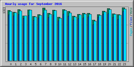 Hourly usage for September 2016