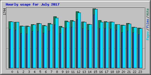 Hourly usage for July 2017