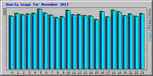 Hourly usage for November 2017