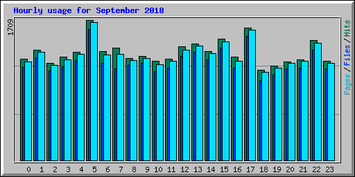 Hourly usage for September 2018