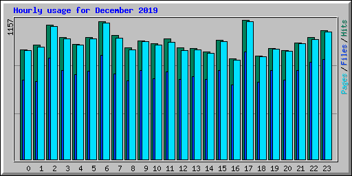 Hourly usage for December 2019