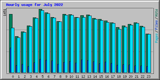 Hourly usage for July 2022