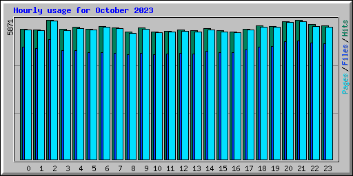 Hourly usage for October 2023